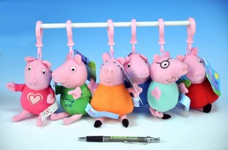 Přívěšek Prasátko Peppa plyš 13cm; 6 druhů - 1 kus