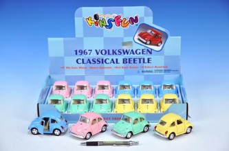 Auto VW Beetle Classic 1967 kov 10cm na zpětné natažení  4 barvy - 1 kus