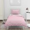 Bavlněné  povlečení na jednolůžko, růžové, bílé proužky