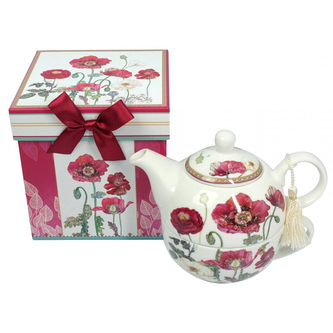 Porcelánová čajová souprava - Vlčí máky