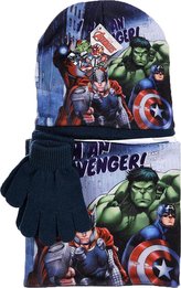 SOUPRAVA ČEPICE, NÁKRČNÍK A RUKAVICE AVENGERS - velikost 54