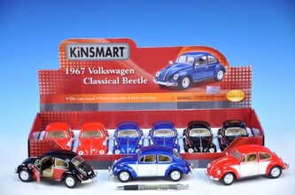 Auto Kinsmart VW Classical Beetle 1967 kov 17cm, 3 barvy (1ks)