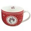 Home Elements porcelánový hrnek Elegant red 500 ml - bílé tečky