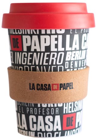 Cestovní hrnek s víčkem La Casa De Papel: Logo (objem 400 ml)