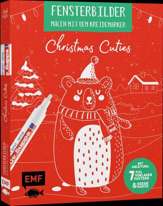 Vorlagenmappe Fensterbilder malen mit dem Kreidemarker - Christmas Cuties