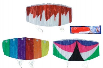Drak padák nylon 120x55cm; 3 barvy v sáčku - 1 kus