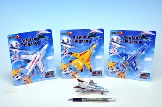 Letadlo kov/plast 11cm - 1 ks