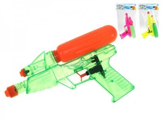 Vodní pistole transparentní 25cm asst 1 ks, 3 různé barvy
