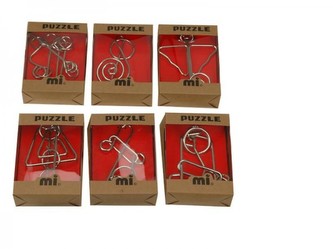 Hlavolam kov, 6 druhů, v krabičce - 1 kus