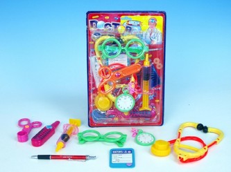 Doktorská sada plast; 2 druhy na kartě - 1 kus