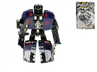 Transformer auto policie s doplňky 16cm; 2 barvy; na kartě - 1 kus