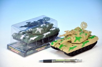 Tank plast 15cm na setrvačník; 2 barvy; v krabičce - 1 kus