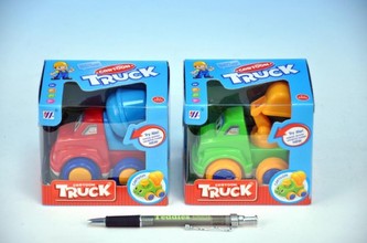 Auto nákladní na setrvačník plast 8cm, 4 druhy (1ks v krabičce)