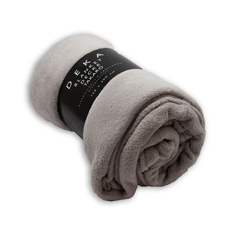 Mikroflanelová deka, 150x200 cm, Světle šedá