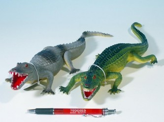 Krokodýl plast 36-41cm; 2 barvy - 1 kus