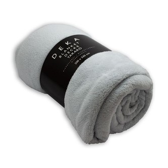 Mikroflanelová deka, 200x230 cm, Šedá