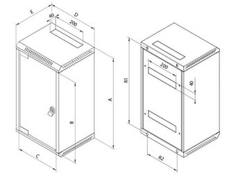 Rack Triton 10\" - 10U hybridní 19\" - 5U/260mm plechové dveře, šedý