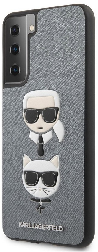 Karl Lagerfeld Saffiano Case Samsung S21+, Silver