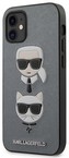 Karl Lagerfeld Saffiano Case iPhone 12 mini,Silver