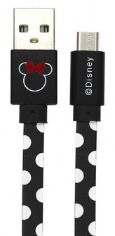 Disney Minnie Dots datový kabel microUSB, Black