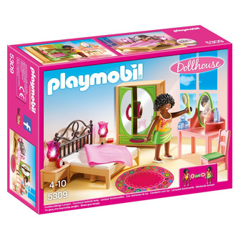 Ložnice s toaletením stolkem Playmobil Dům pro panenky, 24 dílků