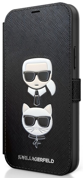 Karl Lagerfeld Saffiano Book iPhone 12 mini, Black