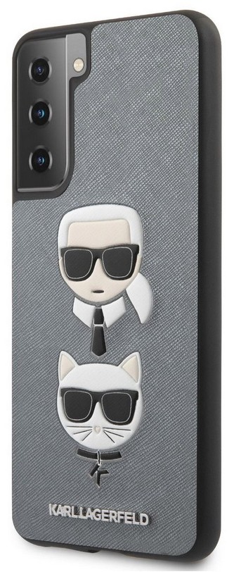 Karl Lagerfeld Saffiano Case Samsung S21, Silver