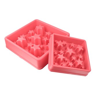 Zpomalovací miska Eat Slow Star růžová 30cm