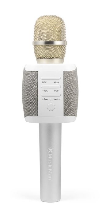 Technaxx FABRIC bluetooth karaoke mikrofon, 2x5W repro, šedá (BT-X44)