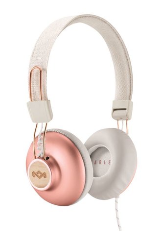 MARLEY Positive Vibration 2.0 - Copper, sluchátka přes hlavu s ovladačem a mikrofonem