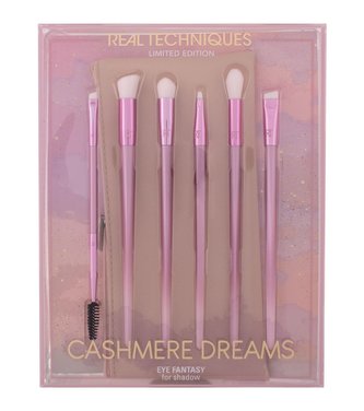 Real Techniques Cashmere Dreams kosmetický štětec 024 1 ks + kartáček na obočí 026 1 ks + kosmetický štětec 019 1 ks + kosmetický štětec 022 1 ks + kosmetický štětec 018 1 ks + kosmetický štětec 023 1 ks + kosmetický štětec 016 1 ks + kosmetická taštička