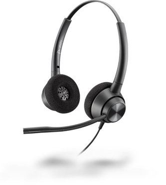 Poly EncorePro 320 QD, náhlavní souprava na obě uši se sponou