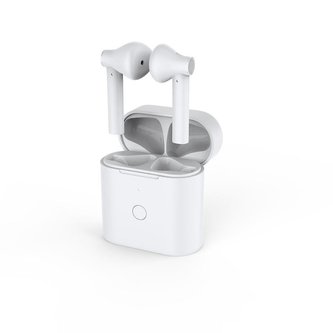 QCY - T7 zcela bezdrátová sluchátka s dobíjecím boxem  - bílá
