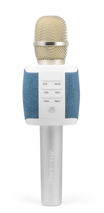 Technaxx FABRIC bluetooth karaoke mikrofon, 2x5W repro, modrá (BT-X44)
