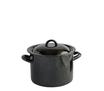 Hrnec s poklicí smalt černý 20 cm 5 L