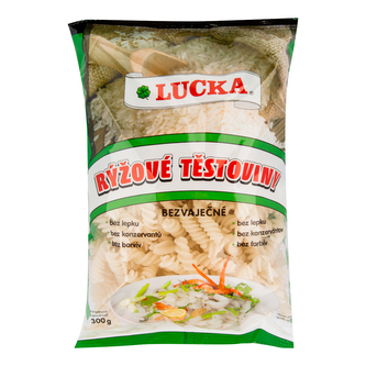 Těstoviny vřetena rýžové bezlepkové 300 g   LUCKA