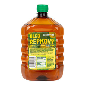 Olej řepkový omega 3 a 6 1 l   COUNTRY LIFE