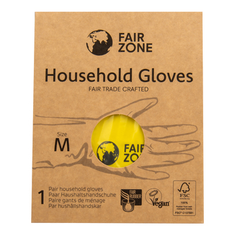 Rukavice pro domácnost z přírodního latexu M FAIR ZONE FAIR SQUARED