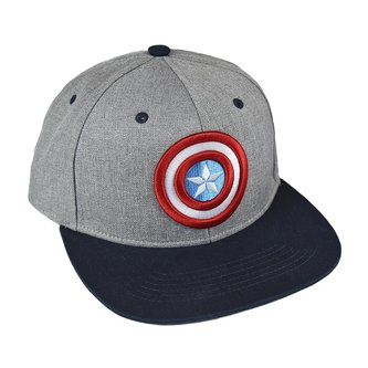 Čepice snapback - kšiltovka Marvel|Captain America: Štít (obvod 57-59 cm) šedá