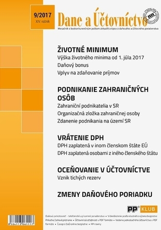 Dane a účtovníctvo 9-2017