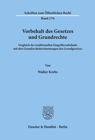 Vorbehalt des Gesetzes und Grundrechte.