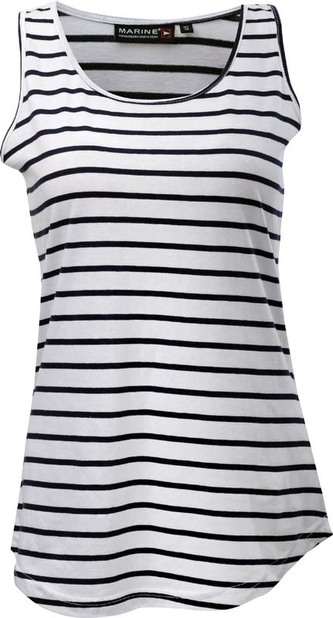 MARINE - dámský tank top, white comb. - 38