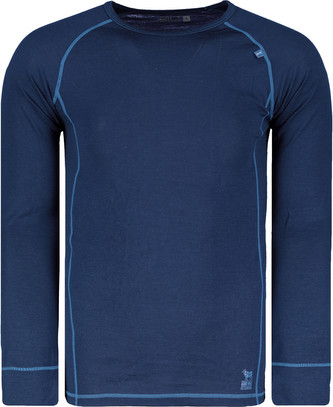 ULLANGER -pánský top s dl.ruk. (merino vlna), barva modrá - XL