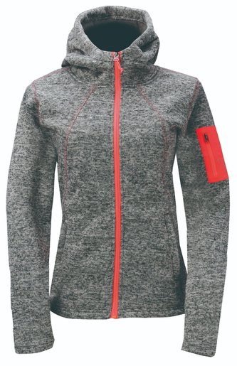 ASPEBODA - dám.mikina s kapucí (flatfleece) - Dk Grey - 40