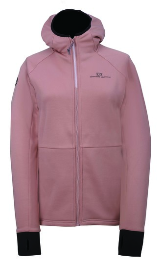 LINSELL - ECO dámská mikina s kapucí (2.vrstva) - dusty rose - L