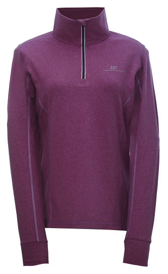 EKUDDEN - dámská powerfleece mikina 1/2 zip - Wine red - 34