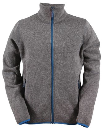 TOBO -pánský svetr se zipem (flatfleece) - šedý - L