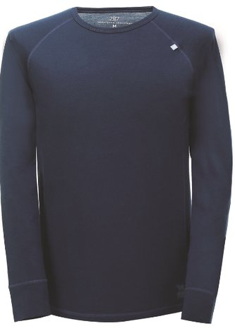 ULLANGER - pánský top s dl. rukávem (merino vlna) - modrý - S