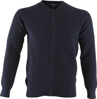 MARINE - pánský plet. cardigan - modrý - M