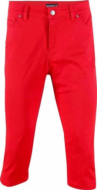 MARINE - dámské 3/4 kalhoty (jersey - spandex) - červené - 40